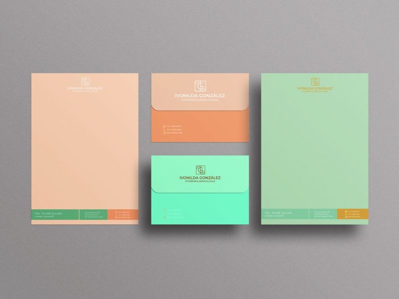 Timbrado Receituario e envelope - mockup